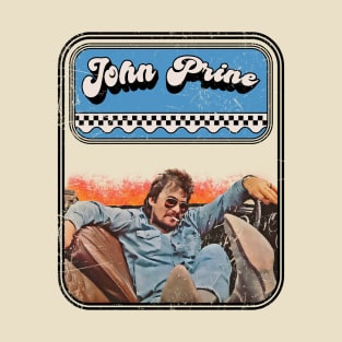 John Prine // 70s Retro Style Fan Art Design T-Shirt