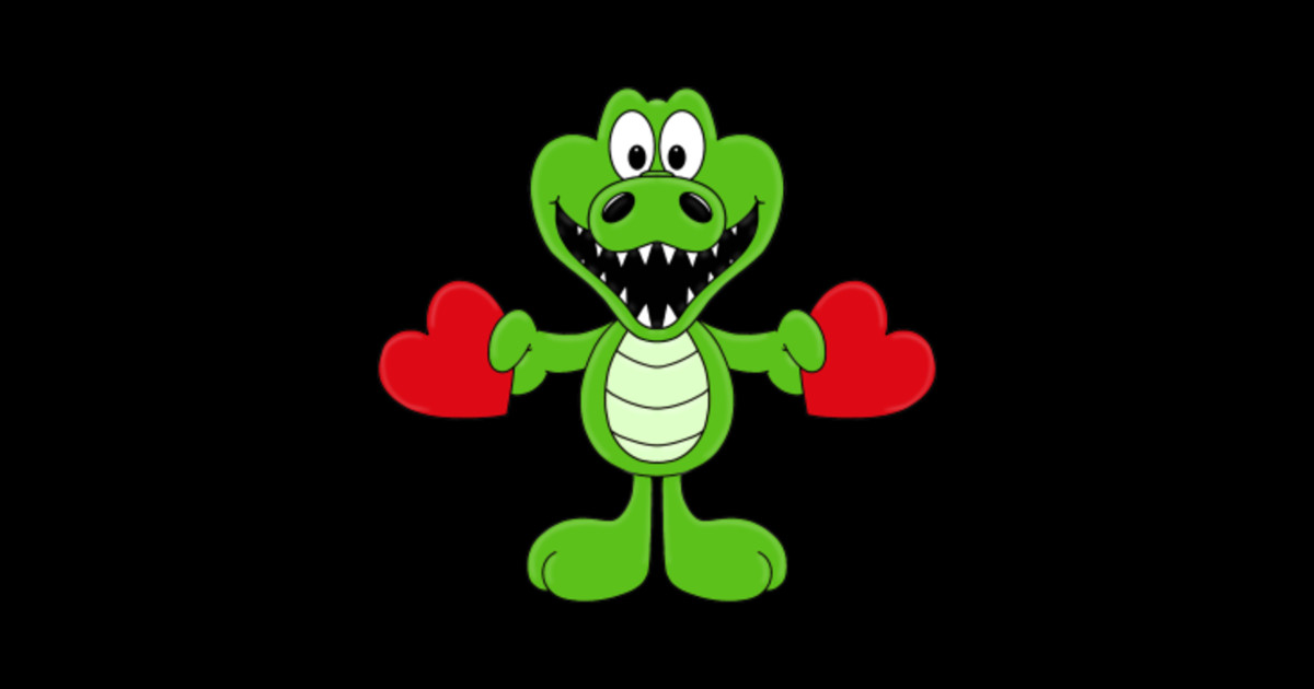 KROKODIL - CROCODILE - LIEBE - LOVE - Lovely - Sticker | TeePublic
