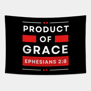 Product Of Grace | Christian Typography Tapestry