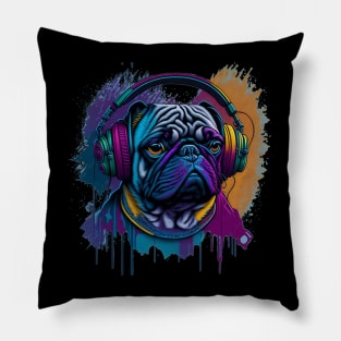 DJ Pug Pillow