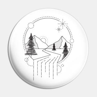 Aesthetic landscape drawing Pin