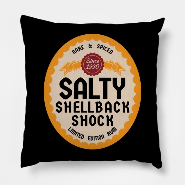 Limited Edition Rare & Spiced Rum Salty Shellback Pillow by Contentarama