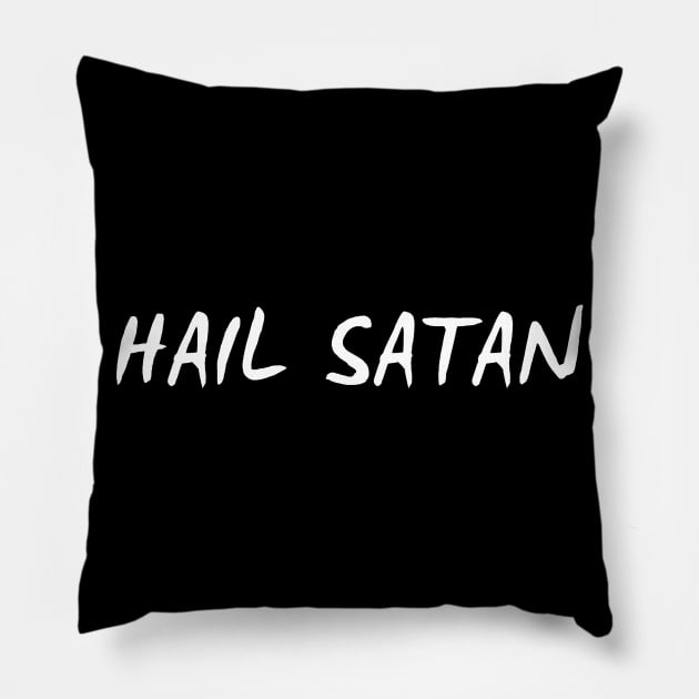 Hail Satan Pillow by BlackRavenOath