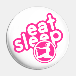 Eat Sleep Yoga - hot pink Pin