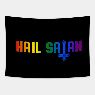 Hail Satan Rainbow | Satanic Pride LGBTQ Tapestry