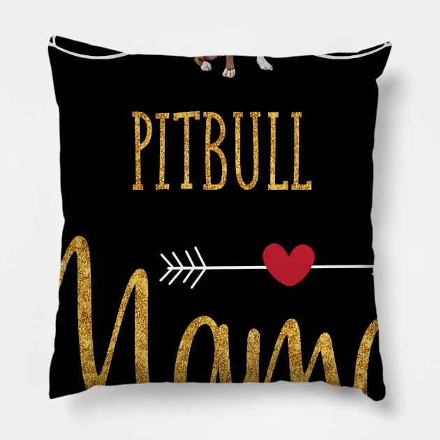 Pitbull Mama Pillow by Komlin