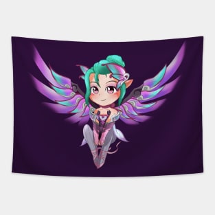 Sugar Plum Mercy (Purple Wings) Tapestry