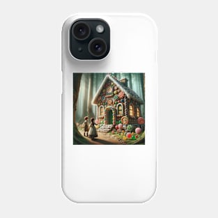 Whimsical Encounter in the Woods: Hansel and Gretel's First Glimpse of the Gingerbread Cottage Phone Case