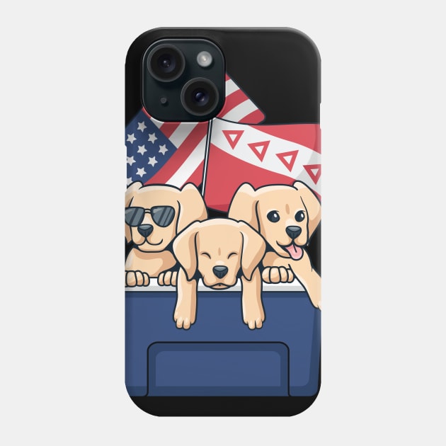 Labradors In USA Phone Case by TheRealestDesigns