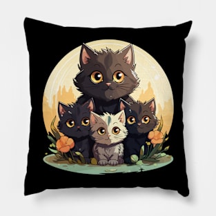 cats I love you t-shirt Pillow