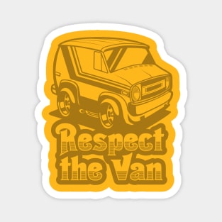 Respect The Van (Ghost Black) - Gold Magnet