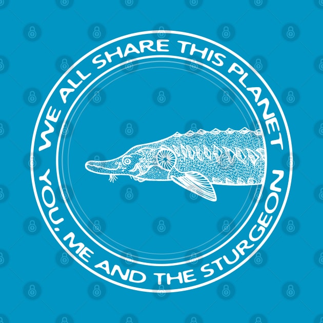 Sturgeon design - meaningful fish drawing by Green Paladin