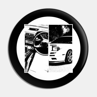 MAZDA RX-7 FC Black 'N White 5 (Black Version) Pin