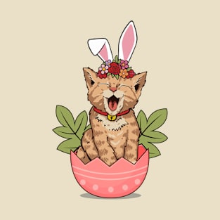 Cat in Easter T-Shirt