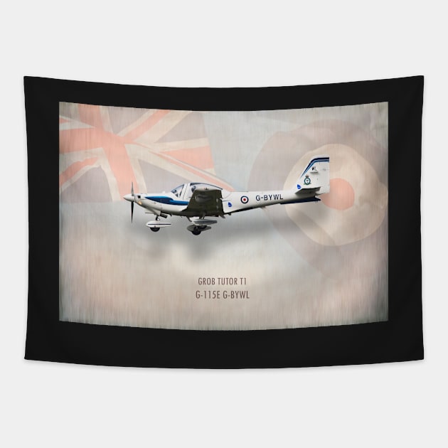 Grob Tutor T1 G-115E Tapestry by aviationart