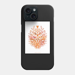 Orange Abstract Flowers Phone Case
