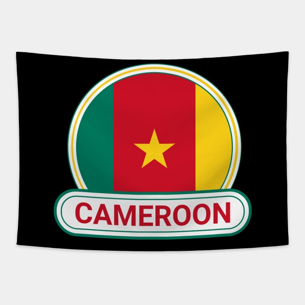 Cameroon Country Badge - Cameroon Flag Tapestry by Yesteeyear