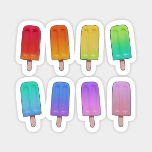 Rainbow Popsicles Magnet