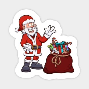 Santa Claus With Bag Of Presents Magnet