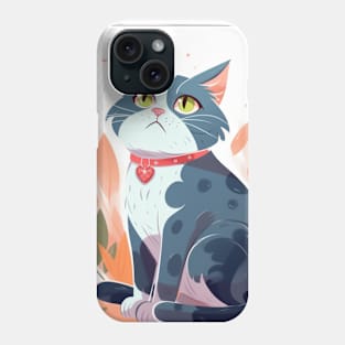 Tricolor sitting cat Phone Case