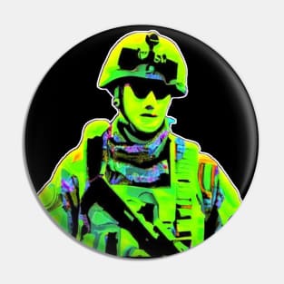 Neon Soldier Pin