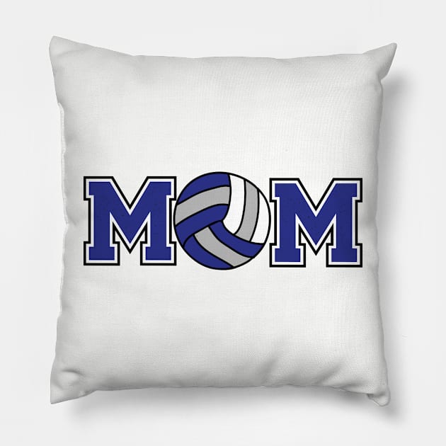 Volleyball Mom Blue Pillow by capesandrollerskates 