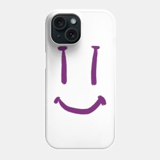 Purple Smug Smiling Face Phone Case