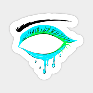 Neon Psychedelic Slime Eye Magnet