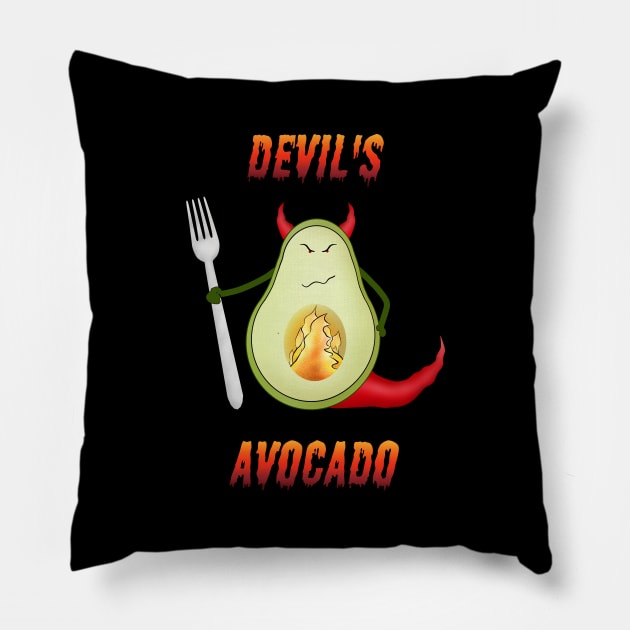 Devil's avocado Pillow by shackledlettuce