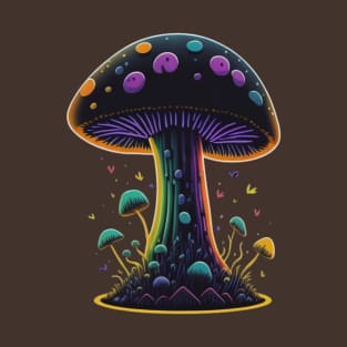 Trippy Rainbow Mushrooms T-Shirt