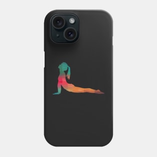 Rainbow Female yoga Pose Silhouette Phone Case