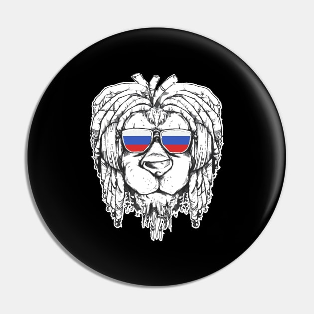 Rasta Reggae Lion Russia Gift Rastafari Pin by Pummli