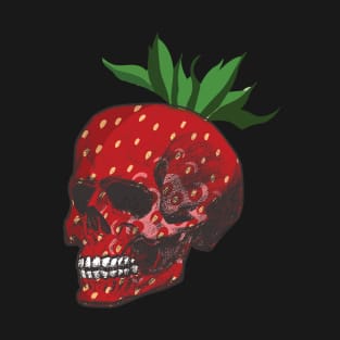 Strawberry skull art T-Shirt