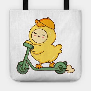 Chicken riding electric scooter Tote