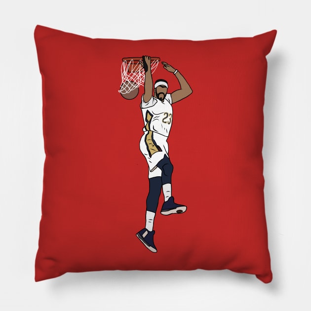 Anthony Davis Reverse Dunk Pillow by rattraptees