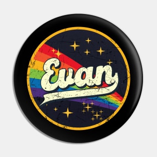 Evan // Rainbow In Space Vintage Grunge-Style Pin