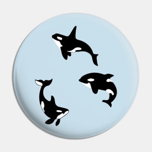 Three Orca Killer Whales Funny Pin