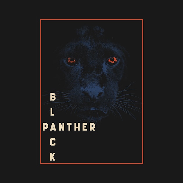 Black Panther Graphic Art Red-Black by boholoc0