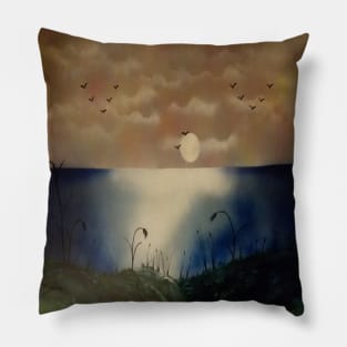 Ocean sunset Pillow