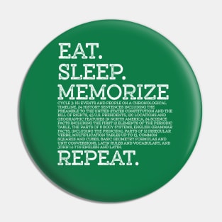 Cycle 3 Eat Sleep Memorize Repeat Memory Master | Updated Pin