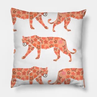 star pattern panther Pillow