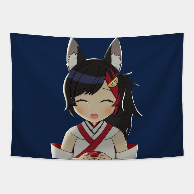 Ookami Mio Hololive Tapestry by Ghazinagato