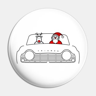 Triumph TR4 classic British sports car Christmas special edition Pin