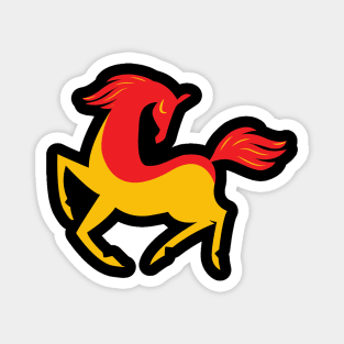 Prancing Horse Red/Yellow Magnet