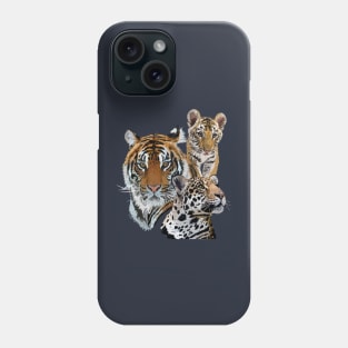 Bengal tiger and jaguar Phone Case