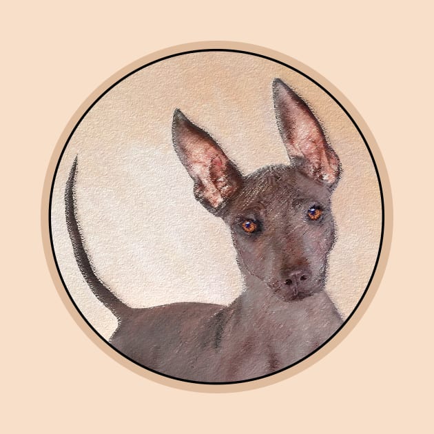 Xoloitzcuintli Painting - Cute Original Dog Art by Alpen Designs