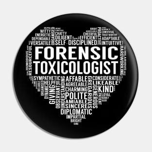 Forensic Toxicologist Heart Pin