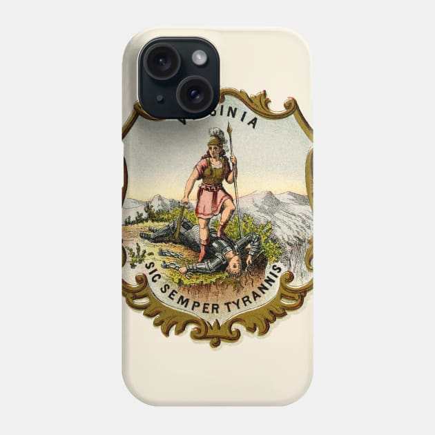 1876 Virginia Coat of Arms Phone Case by historicimage