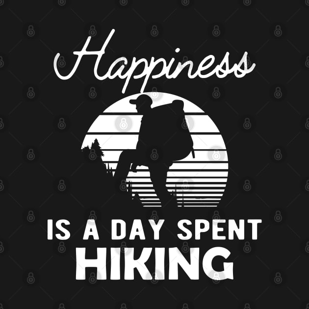 Hiker - Happiness is a day spent hiking by KC Happy Shop