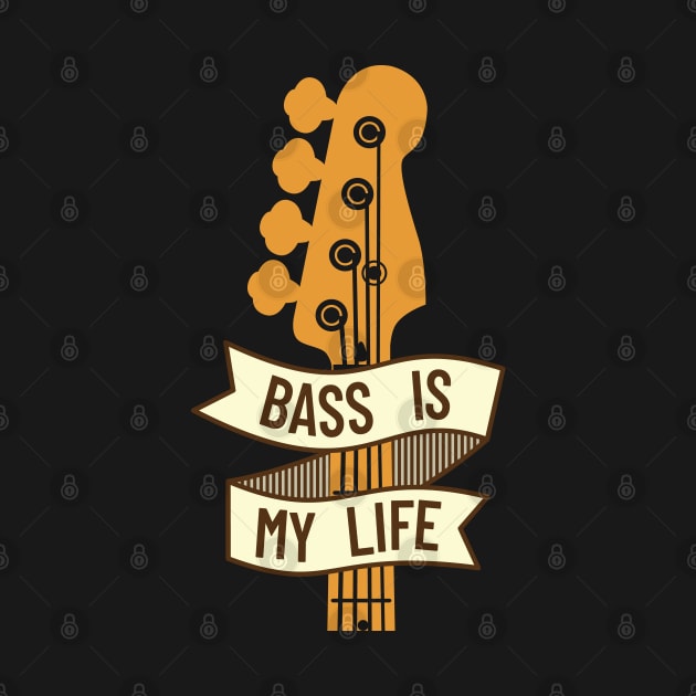 Bass is My Life Bass Guitar Headstock by nightsworthy